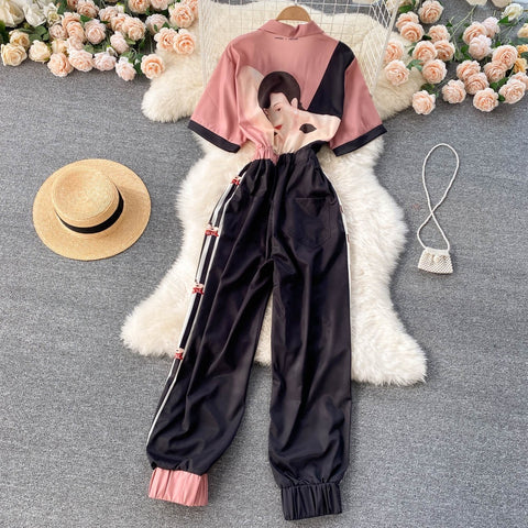 Summer High Street Short Sleeve Rompers Jumpsuit CODE: KAR1509
