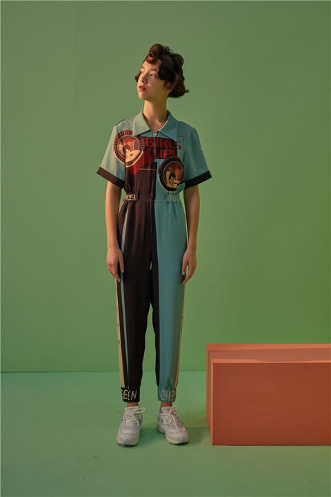 Summer High Street Short Sleeve Rompers Jumpsuit CODE: KAR1509
