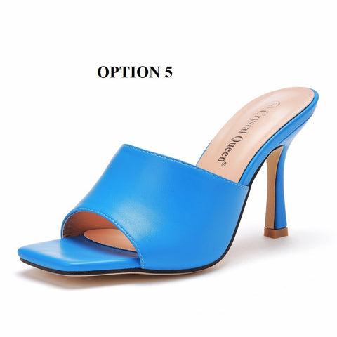 Summer Fashion Square Peep Toe High Heels Sandals Plus Size 42 CODE: KAR1516