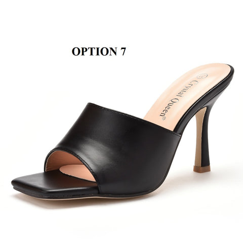 Summer Fashion Square Peep Toe High Heels Sandals Plus Size 42 CODE: KAR1516