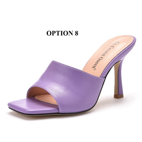 Summer Fashion Square Peep Toe High Heels Sandals Plus Size 42 CODE: KAR1516