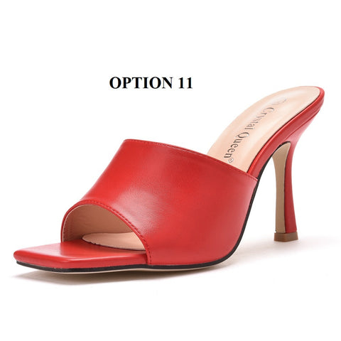 Summer Fashion Square Peep Toe High Heels Sandals Plus Size 42 CODE: KAR1516