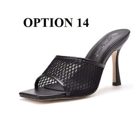 Summer Fashion Square Peep Toe High Heels Sandals Plus Size 42 CODE: KAR1516