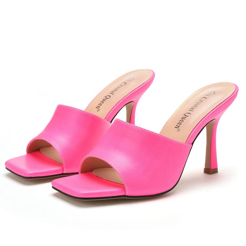 Summer Fashion Square Peep Toe High Heels Sandals Plus Size 42 CODE: KAR1516