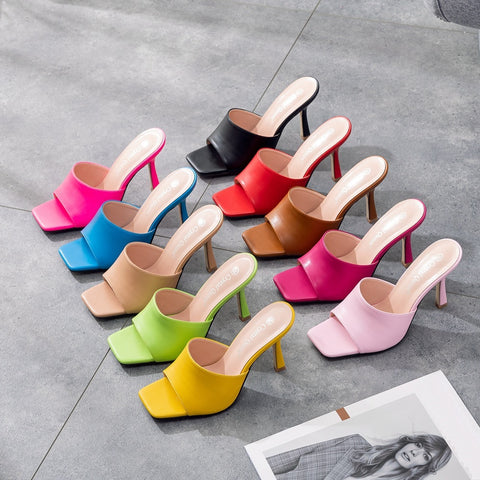 Summer Fashion Square Peep Toe High Heels Sandals Plus Size 42 CODE: KAR1516