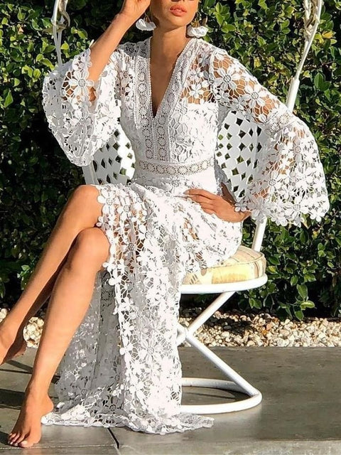 New Elegant Sexy Lace V-neck Dress CODE: KAR1520