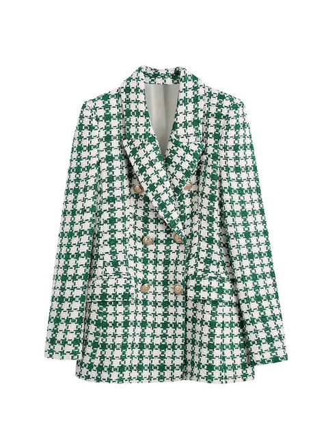 New Elegant Blazers High Waist Skirt Tweed 2 Piece Set CODE: KAR1547
