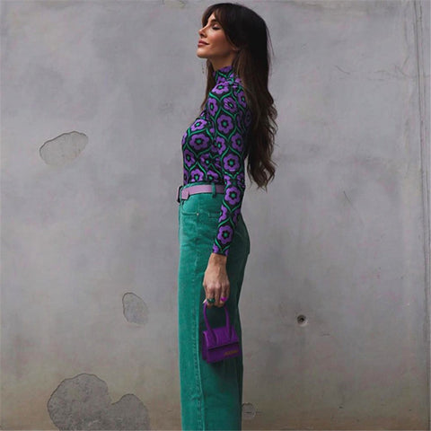 New Printed Long Sleeve Casual T Shirt CODE: KAR1558
