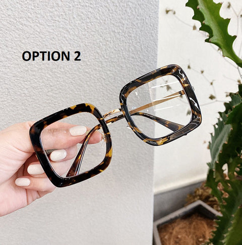 New Overside Square Transparent Optical Glasses CODE: KAR1581