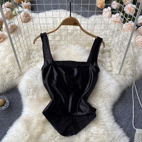 New Solid Short Beading Sleeveless Slim Sexy Backless Tank Crop Top CODE: KAR1593