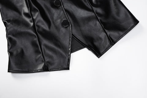 Sexy  Black Strapless Off Shoulder Button Up Tank Corset Top CODE: KAR1594