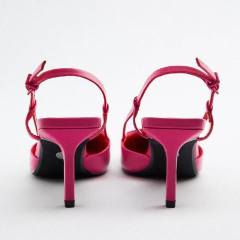 Summer High Heel Ankle Buckle Square Toe Sandals CODE: KAR1596