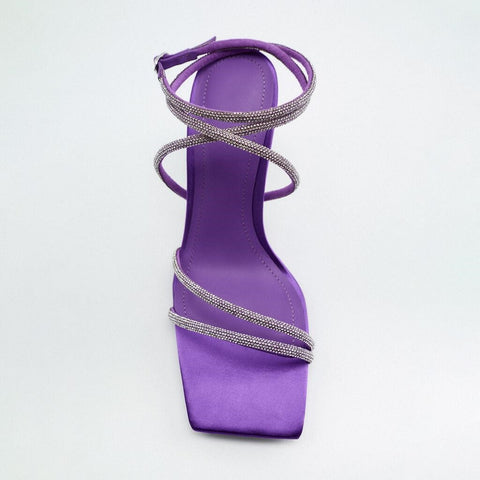 Summer High Heel Ankle Buckle Square Toe Sandals CODE: KAR1596