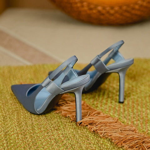 New Slingback  Pointed Toe Slip On Thin High Heel Elegant Sandals CODE: KAR1597