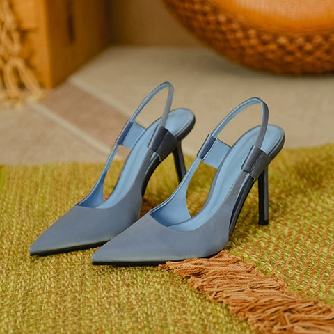 New Slingback  Pointed Toe Slip On Thin High Heel Elegant Sandals CODE: KAR1597