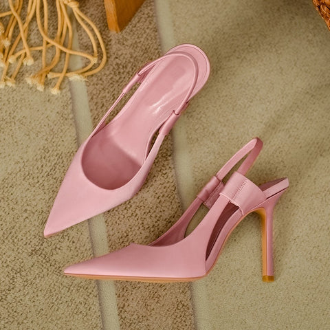 New Slingback  Pointed Toe Slip On Thin High Heel Elegant Sandals CODE: KAR1597
