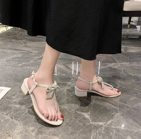 New Summer Bow Heeled Platform Ankle Strap Flat CODE: KAR1602