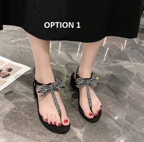 New Summer Bow Heeled Platform Ankle Strap Flat CODE: KAR1602
