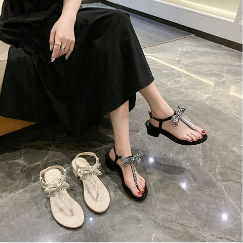 New Summer Bow Heeled Platform Ankle Strap Flat CODE: KAR1602