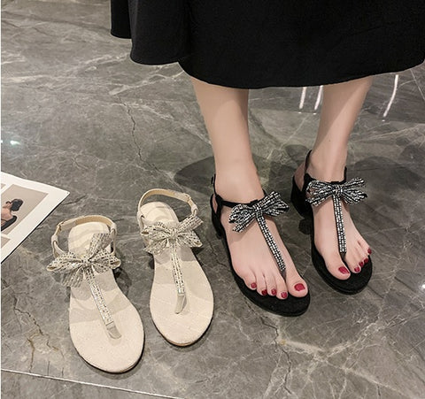 New Summer Bow Heeled Platform Ankle Strap Flat CODE: KAR1602