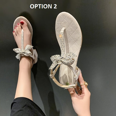 New Summer Bow Heeled Platform Ankle Strap Flat CODE: KAR1602