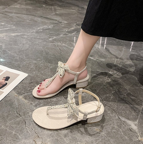 New Summer Bow Heeled Platform Ankle Strap Flat CODE: KAR1602