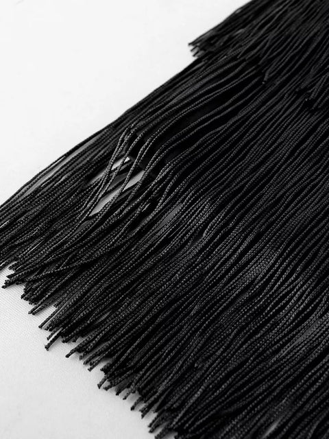 New Elegant Bodycon Slim Pencil Tassel High Waist Stretch Sheath Midi Length Skirt CODE: KAR1606
