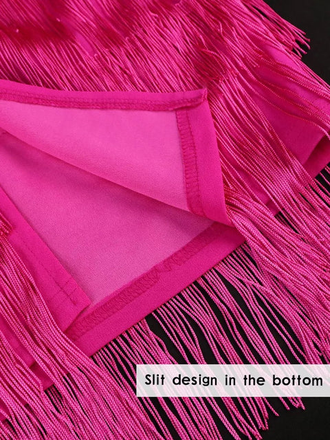 New Elegant Bodycon Slim Pencil Tassel High Waist Stretch Sheath Midi Length Skirt CODE: KAR1606