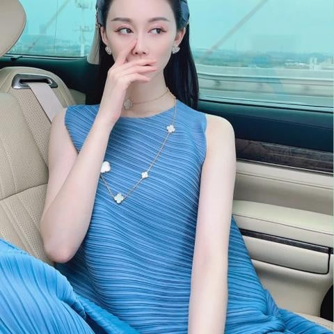 Summer irregular A-line sleeveless loose large size t-shirt CODE: KAR1609