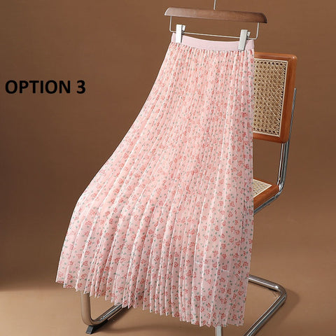 New Style Floral Design Simple Summer A-line Skirt CODE: KAR1616