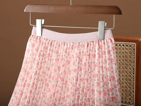 New Style Floral Design Simple Summer A-line Skirt CODE: KAR1616