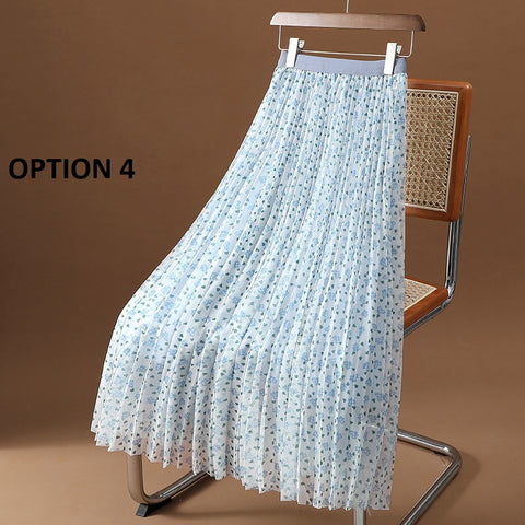 New Style Floral Design Simple Summer A-line Skirt CODE: KAR1616