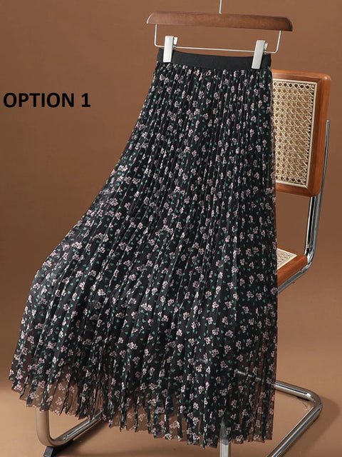 New Style Floral Design Simple Summer A-line Skirt CODE: KAR1616