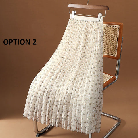 New Style Floral Design Simple Summer A-line Skirt CODE: KAR1616