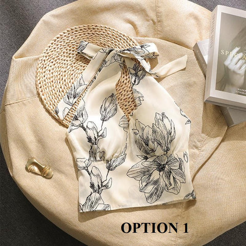 New Fashion Halter Spaghetti Straps Outer Wear Design Sense Top CODE: KAR1622