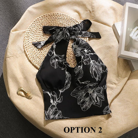 New Fashion Halter Spaghetti Straps Outer Wear Design Sense Top CODE: KAR1622