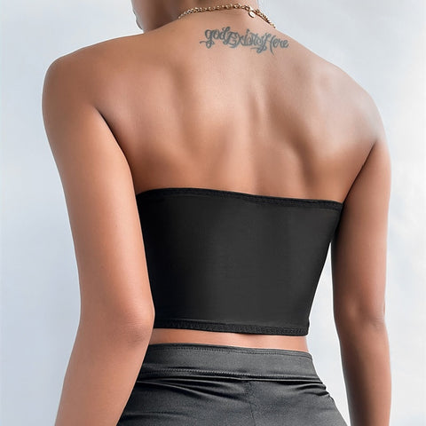 Summer Strapless Short Lace Off Shoulder Corset Crop Tube Top CODE: KAR1626