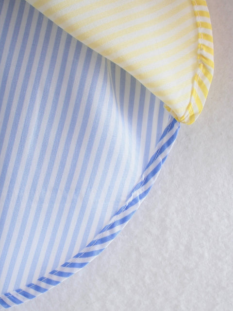 New Fashion Contrast Color Striped Print Breasted Casual Shirts CODE: KAR1632