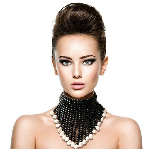 New Fashion Multi Strand Colorful Bead Layered Necklace Earring Set CODE: KAR1636