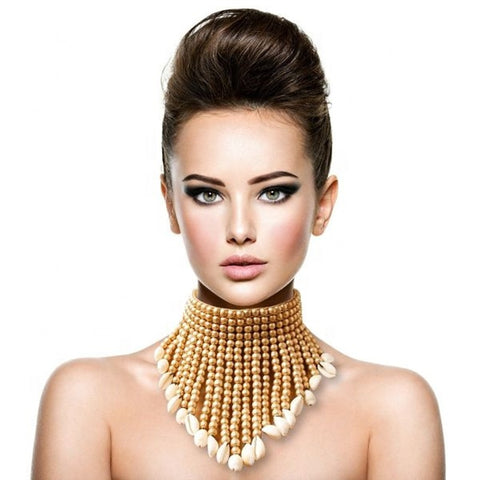New Fashion Multi Strand Colorful Bead Layered Necklace Earring Set CODE: KAR1636