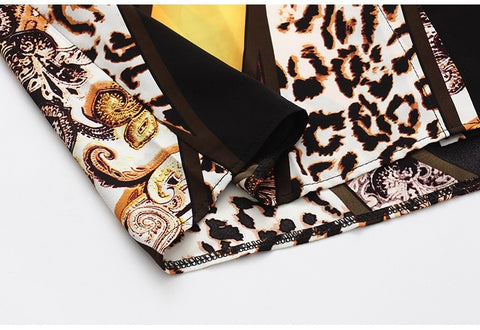 New Style Versatile Color Contrast Printing Leopard Long Sleeve Blouse CODE: KAR1638