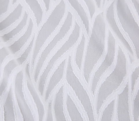 New Transparent Elegant Lapel Long Sleeve Button Single-Breasted White Top CODE: KAR1646