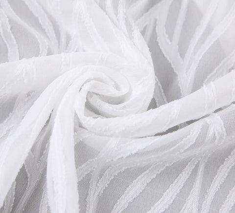 New Transparent Elegant Lapel Long Sleeve Button Single-Breasted White Top CODE: KAR1646
