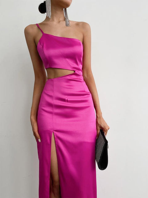 Summer Elegant Tassels Sexy Off Shoulder Hollow Out High Split Maxi Long Dress CODE: KAR1648