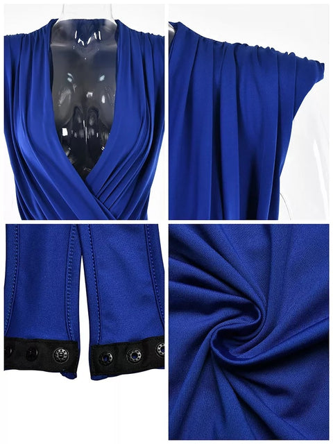 Sexy Slim V Neck High Waist Elegant Sleeveless Bodycon Bodysuit CODE: KAR1665