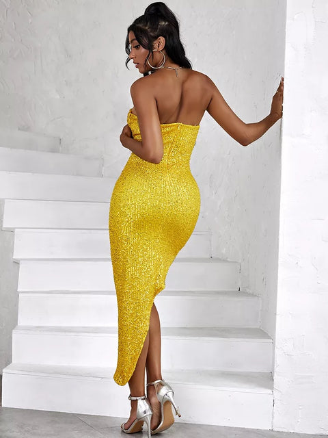 Sexy Sequin Backless Bodycon Dress CODE: KAR1666