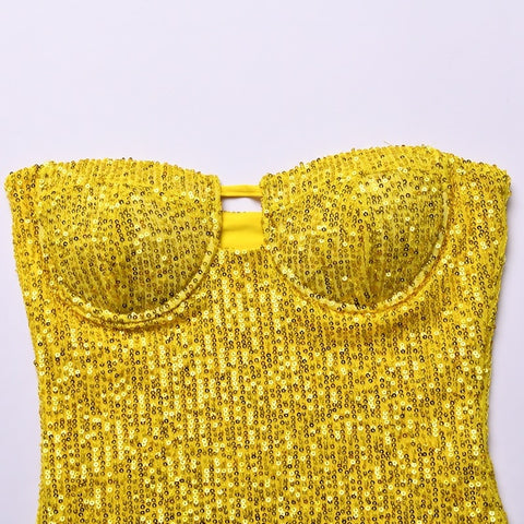 Sexy Sequin Backless Bodycon Dress CODE: KAR1666