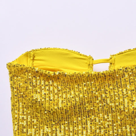 Sexy Sequin Backless Bodycon Dress CODE: KAR1666