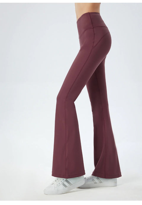 New Elastic High Waist Thin Slim Flared Plus Size Pants CODE: KAR1668