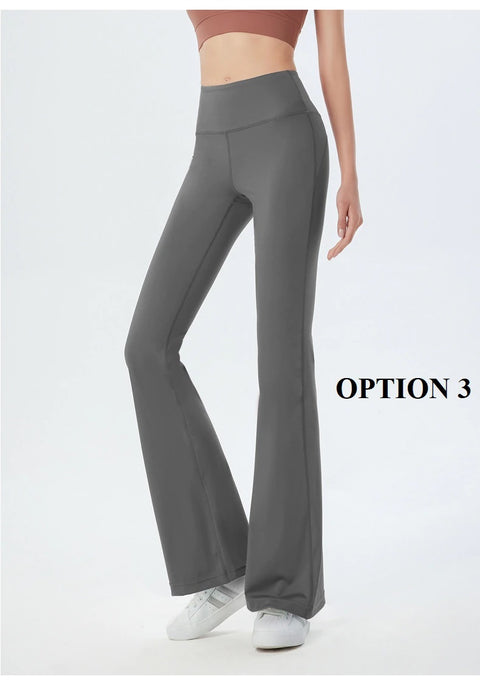 New Elastic High Waist Thin Slim Flared Plus Size Pants CODE: KAR1668